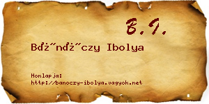 Bánóczy Ibolya névjegykártya