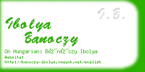 ibolya banoczy business card